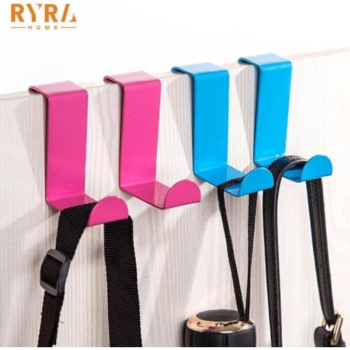 2 Pcs Home Kitchen Door Drawer Cabinet Towel Clothes Pothook Door Hooks Stainless Steel Hooks Self Holder Hanger Hang Coat Hooks