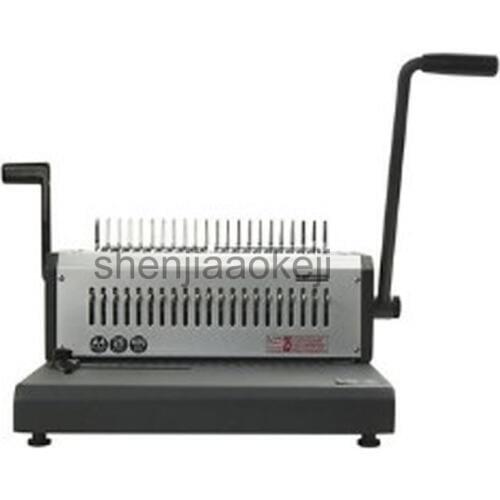 21holes Manual Comb Binding Machine A4 size Binder rubber ring clip punching machine paper document binder 400 sheets binding
