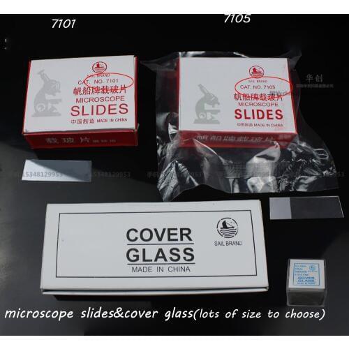 7101 7105 Medical biology research use microscope slides cover glass Slips 300pcs/box set lab use Biochemical test material tool