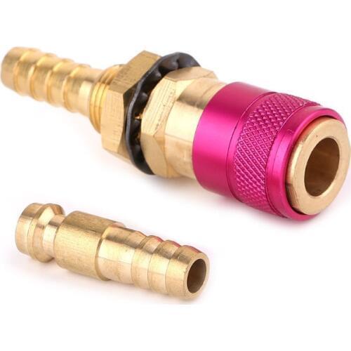 Water Cooled Gas Adapter Quick Connector Fitting For TIG Welding Torch +8mm Plug