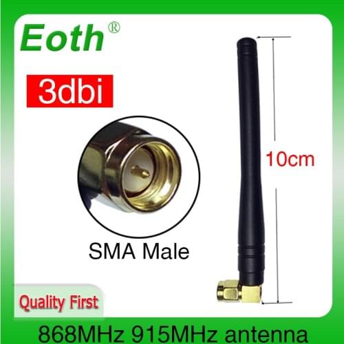 1pcs 868MHz 915MHz Antenna 3dbi SMA Male Connector GSM 915 MHz 868 MHz antena outdoor signal repeater antenne waterproof Lorawan