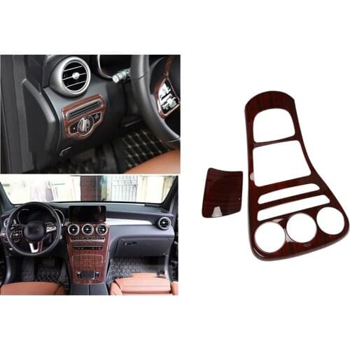 Car Center Console Gear Shift Panel Cover Trim for Mercedes Benz C GLC Class W205 X253 2019 2020 Car Sticker Accessories