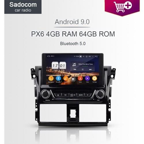 720P PX6 DSP 8" 2 din Android 10.0 Car DVD Player 4GB + 64GB 8core Car radio autoradio GPS For Toyota VIOS YARIS 2013-2015
