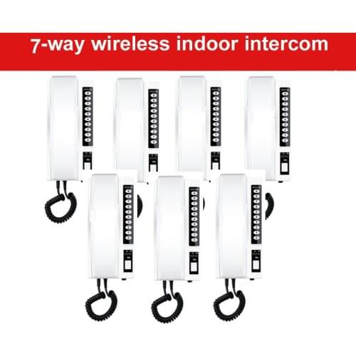 ZHUDELE No limit communication interphone 2.4Ghz digital wireless indoor intercom system for 7-way , 99 handsets extendable
