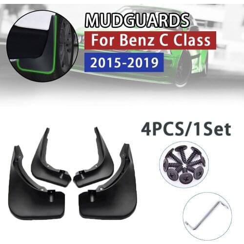 Mudflap for Mercedes Benz C Class W205 2015~2019 Fender Mud Guard Splash Flap Mudguard Accessories 2016 2017 2018 C180 C250 C300