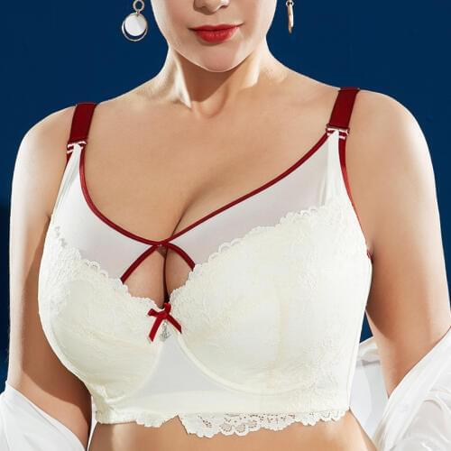 Women Full Coverage Underwired Plus Size Floral Lace Bra 34 36 38 40 42 44 46 C D E F G H I J