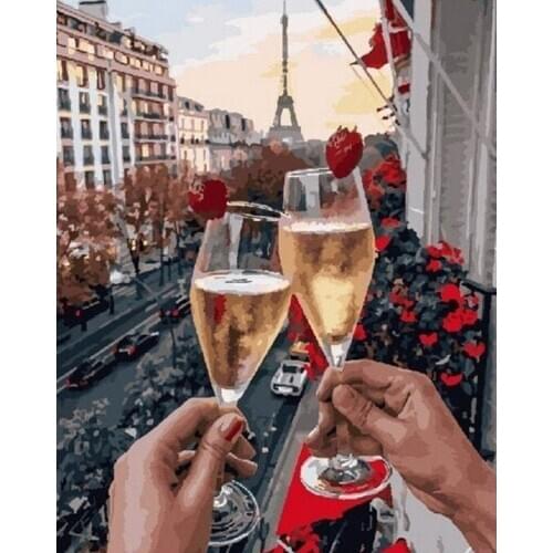 Digital painting art painting digital painting big painting king DIY home decoration painting double cheers decoration painting