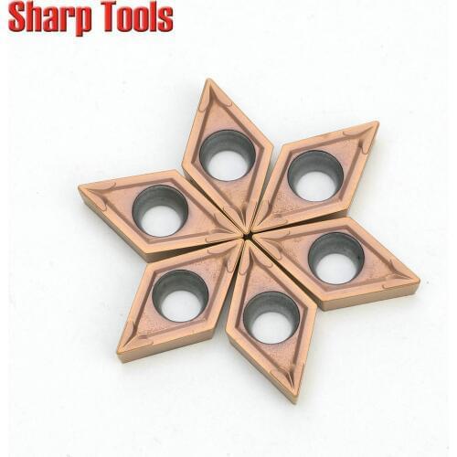 DCMT11T304 LF6018 Tungsten Carbide Inserts Turning Tool Lathe Cutters for Metal Stainless Steel CNC Cutting Blade Turning Knives