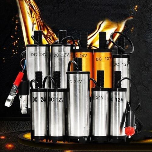 12V 24V DC Electric Submersible Pump For Pumping Diesel Oil Water Aluminum Alloy/steel Shell 12L/24L min Fuel Transfer Pum