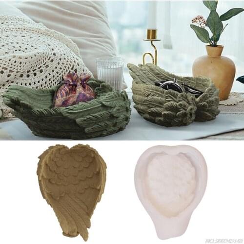 Resin Coaster Mold-Resin Casting Wing Feather Dish Mold-Silicone Agate Coaster Mold-Agate Slice Coaster-Home Jy30 21 Dropship