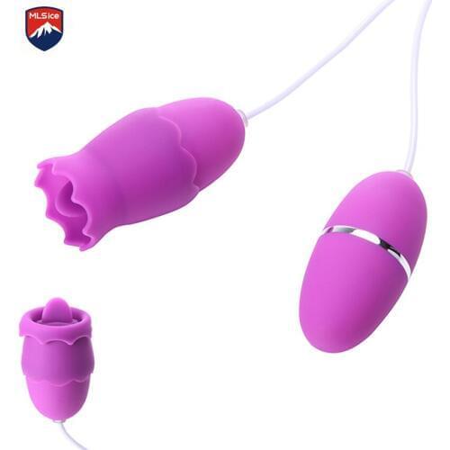 MLSice Fake Tongue Licking Clitoris Nipple Oral Sex Toy Vibrating Clitoral Vibrator Silicone Kegel Ball Vaginal Tight Exercise
