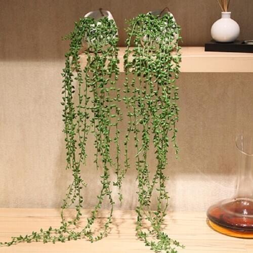 Artificial Lovers Tears Meaty Plants Succulent Rattan Fake Vine Leaves Wedding Balcony Home Garden Wall Decoration 7A0546