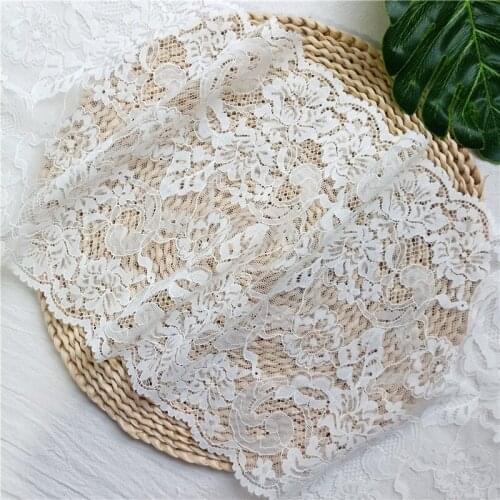 24 cm E1944 soft elastic lace fabric quality white vest garment accessories