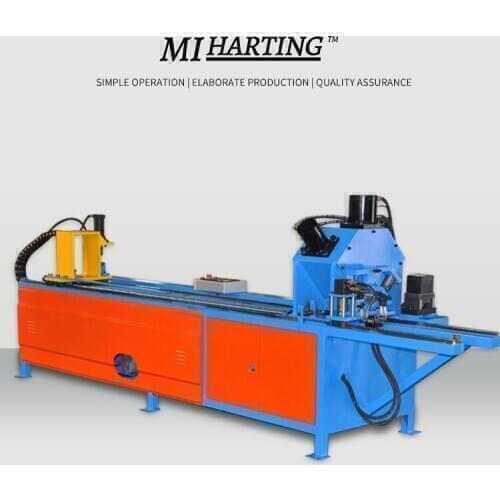 Good quality steel strapping production line sheet iron flange making machine angle punching and shearing