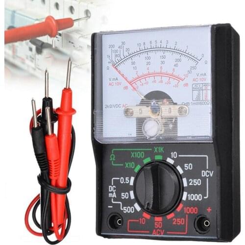 MF-110A Electric Analog Multimeter Multitester Portable Voltmeter Ammeter AC / DC Voltage Current OHM Multi Meter Tester