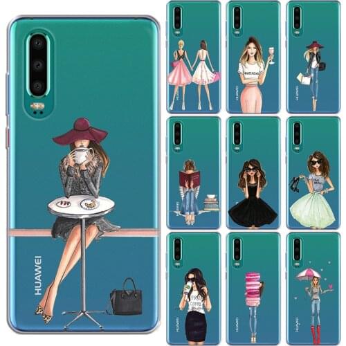Fashion Classy Paris Girl Summer Legs Silicone Coque Case For Huawei P10 P20 P30 Lite P8 P40 Lite Pro Soft TPU Phone Cover