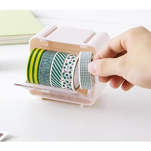 Desktop Tape Storage Box Dispenser Stationery Organizer Office School Supplies Tape Storage Box Dispenser Stationery Organizer O