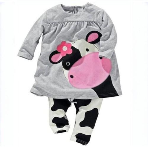Newest Children Pajamas Suit Baby Girl Boys Cartoon Casual Pijamas Kids Pyjamas Sleepwear Nightgown Long Sleeve Set P91