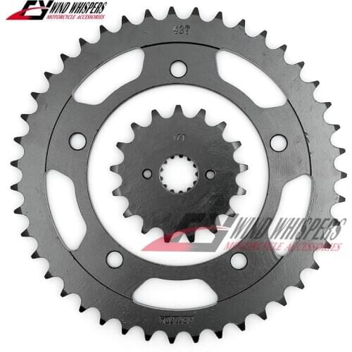 Motorcycle Front Rear Sprockets For Suzuki K7 K8 GSXR1000 GSXR GSX-R 1000 2007 2008 43T/17T 525
