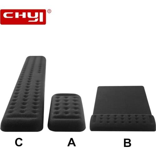 CHYI Porous Soft Mouse Pad Ergonomic Natural Rubber Single Hand Wrist Rest Mat Keyboard Mousepad For Laptop Desktop