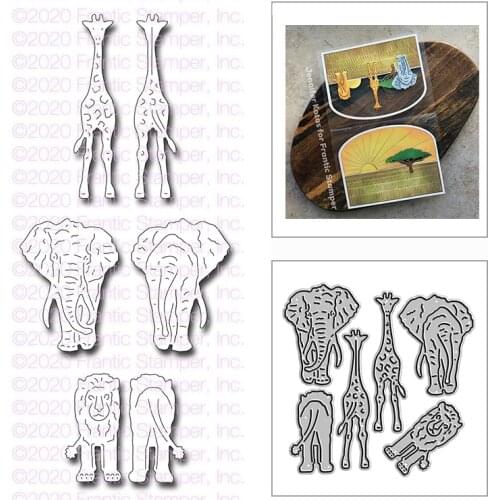 New Giraffe Elephant Lion Animal Craft Embossing Mold 2021 Metal Cutting Dies for DIY Decorative Scrapbooking Album Card Making