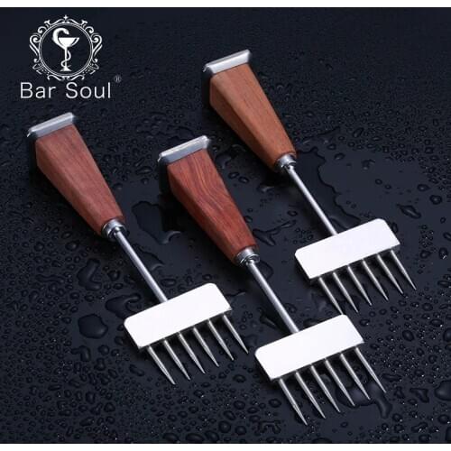 Bar Soul Professional Ice Chisel Six Fork Stainless Steel Ice Pick Ice Removal Crushed Ice Bartender Tools Bar Tools
