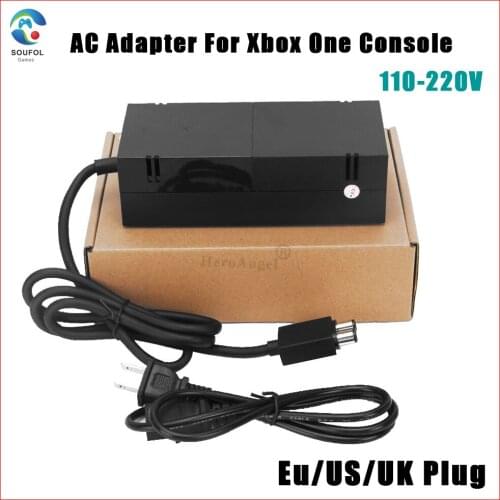 Dropshipping US/UK/EU Plug For Xbox One Power Supply AC Adapter Replacement Charger W/Cable Brick Original Quietest Version