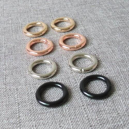 10 Pcs 15mm Nickel Plated Metal O Ring Belt Buckle For Bag Dog Pet Harness Chocker DIY Sewing Garment Accessory Smooth Hardware