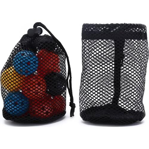 Golf Balls Holder Outdoor Sports Nylon Mesh Nets Bag Pouch Table Tennis Hold Up to 15 Balls Carrying Storage Bags