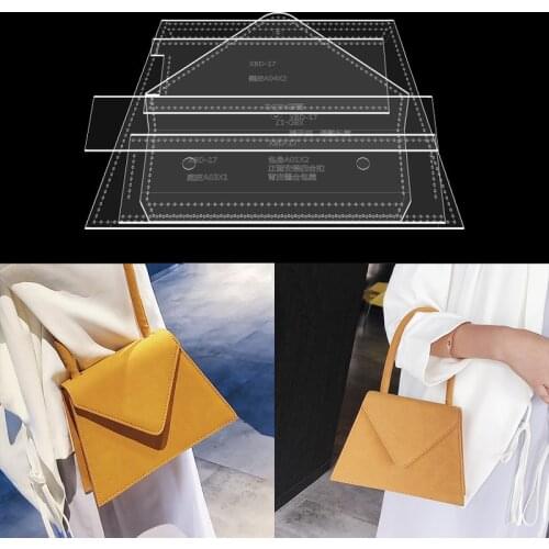 Leather art paper pattern template for sewing pattern Fashion handbag DIY handmade leather acrylic version type drawings