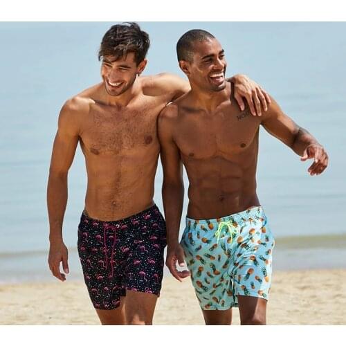 New Summer Mens Swimming Shorts Quick Dry Swimwear Beach Board Shorts Briefs For Men Swim Trunks Beachwear Surf Shorts Swimsuit