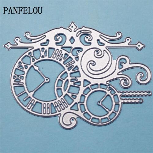 PANFELOU The clock rings metal crafts paper die cutting dies for Scrapbooking/DIY wedding Halloween Hand account cards