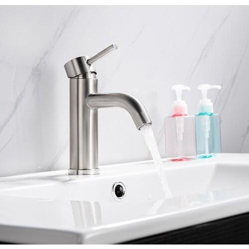 2021Elyn Satin Deck Mount Waterfall Spout Single Handle Bathroom Basin Mixer Taps Hot Cold Water Faucet One Hole