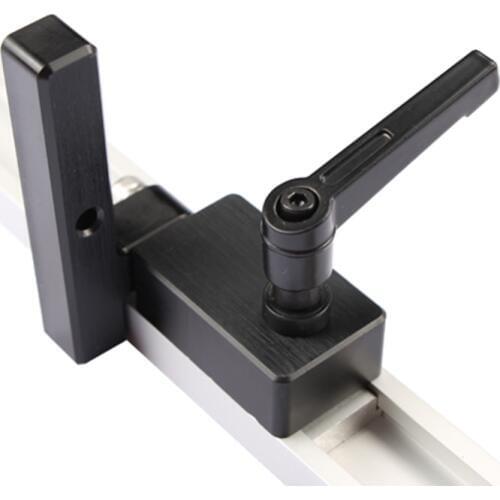 Miter Track Stop for T-Slot T-Tracks Woodworking DIY Tool Miter Track Stopper Aluminum Alloy Chute Limit Flip Manual