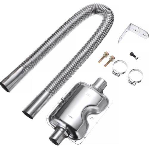 1 Set Stainless Steel Car Exhaust Pipe Gas Vent Hose 60cm Heater Exhaust Muffler Pipe For Webasto Eberspacher Heater