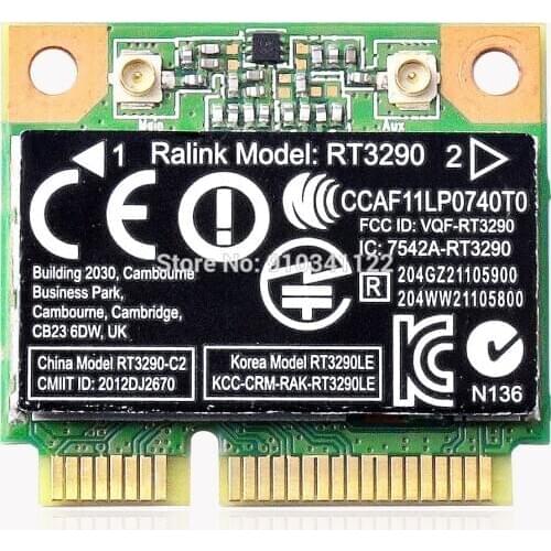 150Mbps 2.4Ghz Ralink RT3290 802.11b/g/n Wireless Wlan WIFI + Bluetooth BT 4.0 half Mini PCI-E Card For HP CQ58 M4 M6 4445S DV4