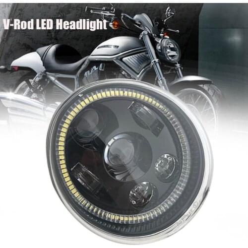 2019 New For V Rod Motorcycle Halo Headlight With DRL For V- Rod VROD VRSCA VRSC Headlight VRSC/V-ROD LED HEADLIGHT
