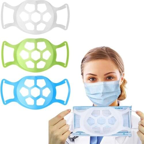3/6 Pcs 3D Face Mask Bracket Mask Inner Support Frame Breathable Waterproof Mask Holder Reusable Mask Bracket Breathing Assist