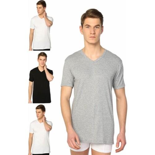 English T Shirt Mens Black And White 100% Cotton T-shirts Summer Tshirt Tops European Size Made In Turkey by Turkish Cotton