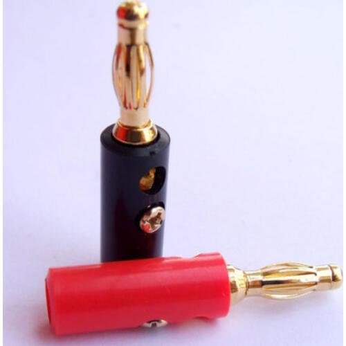 Audio amplifier terminal Speaker Cable 4MM Banana Plug male Adapters JACK Screw Connectors For Banana Power Outlet Test Probe