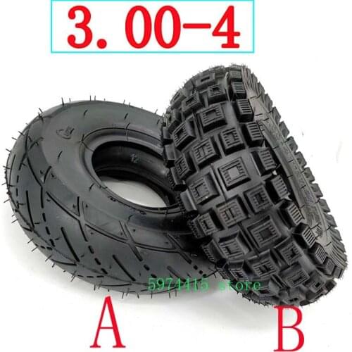 Free shipping tyre 3.00-4 Inner Tube and out tire for Knobby Scooter Go Kart Electric scooter Highway tire