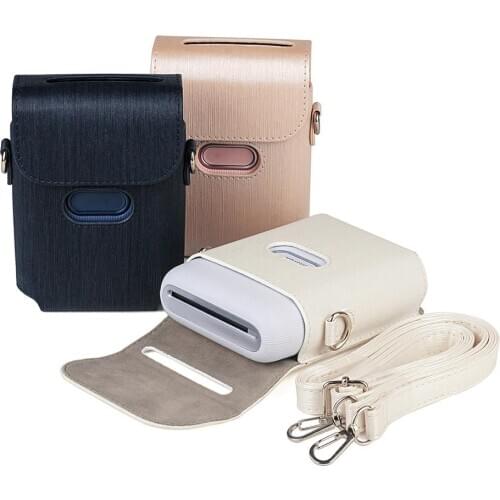 For Polaroid Mini Link Printer Case PU Leather Shoulder Bag Protector Cover Case With Strap
