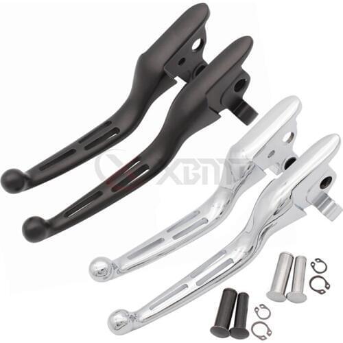 Motorcycle Aluminum Black Chrome Brake Clutch Lever For Harley Touring Trike FLHRC FLHTCU 2008 2009 2010 2011 2012 2013