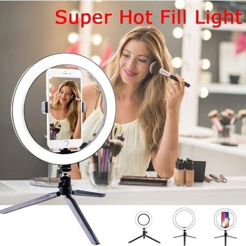 Dimmable Camera Photo Studio Phone Video LED Beauty Ring Light Photography Dimmable Ring Lamp Live Show