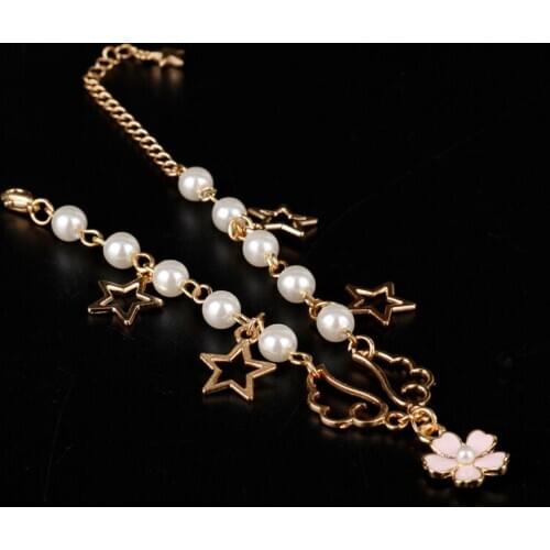 Dongsheng Newest Fashion Cardcaptor Sakura Bangle Cartoon Moon Cross Bracelet Women Girl Christmas Cosplay Gift -25