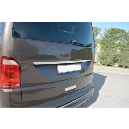 For VW T6 Transporter Chrome License Plate Trim S. Steel 2015 and Later
