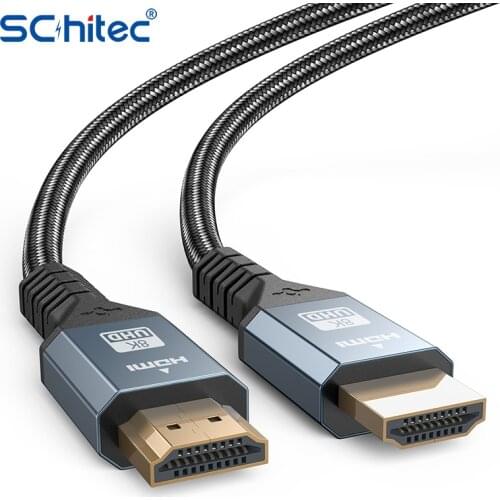 Schitec 8K HDMI Cable HDMI Splitter Digital Cable Cord for Xiaomi Xbox Serries X PS5 PS4 Chromebook Laptops 120Hz HDMI 2.1 Wire