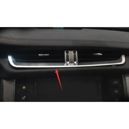 Carbon Fiber Style For Jaguar XF 2016 2017 2018 XFL Car Interior ABS Center Console Air Conditioning Vent Decoration Strips Trim
