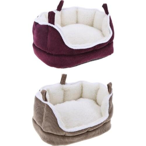 Guinea Pig Bed Hamster House Small Animal Winter Warm Rabbit House Washable Hamster Squirrel Cavy Nest Pet Sofa