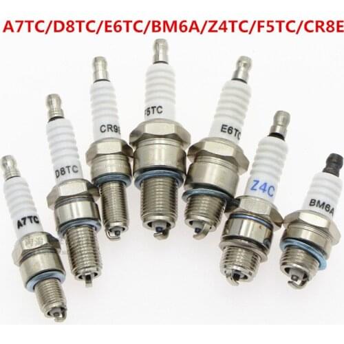 Motorcycle spark plug 100/125 A7TC D8TC E6TC F7TC B7TC BMA6 Z4TC F5TC CR8 A7RTC CR7HSA D8TRC D8TJC D8EA D8T Chain saw lawn mower